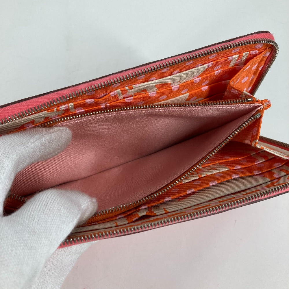 HERMES Long Wallet Purse Epsom pink Long wallet Azap long silk in Women Used