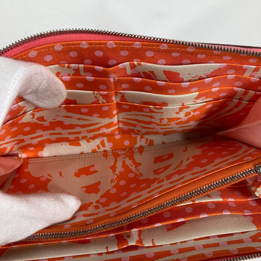 HERMES Long Wallet Purse Epsom pink Long wallet Azap long silk in Women Used