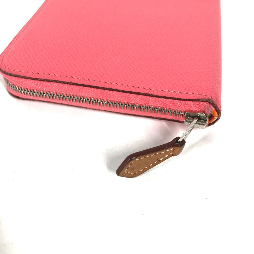 HERMES Long Wallet Purse Epsom pink Long wallet Azap long silk in Women Used
