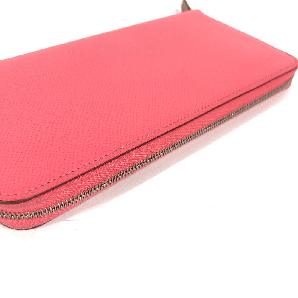 HERMES Long Wallet Purse Epsom pink Long wallet Azap long silk in Women Used