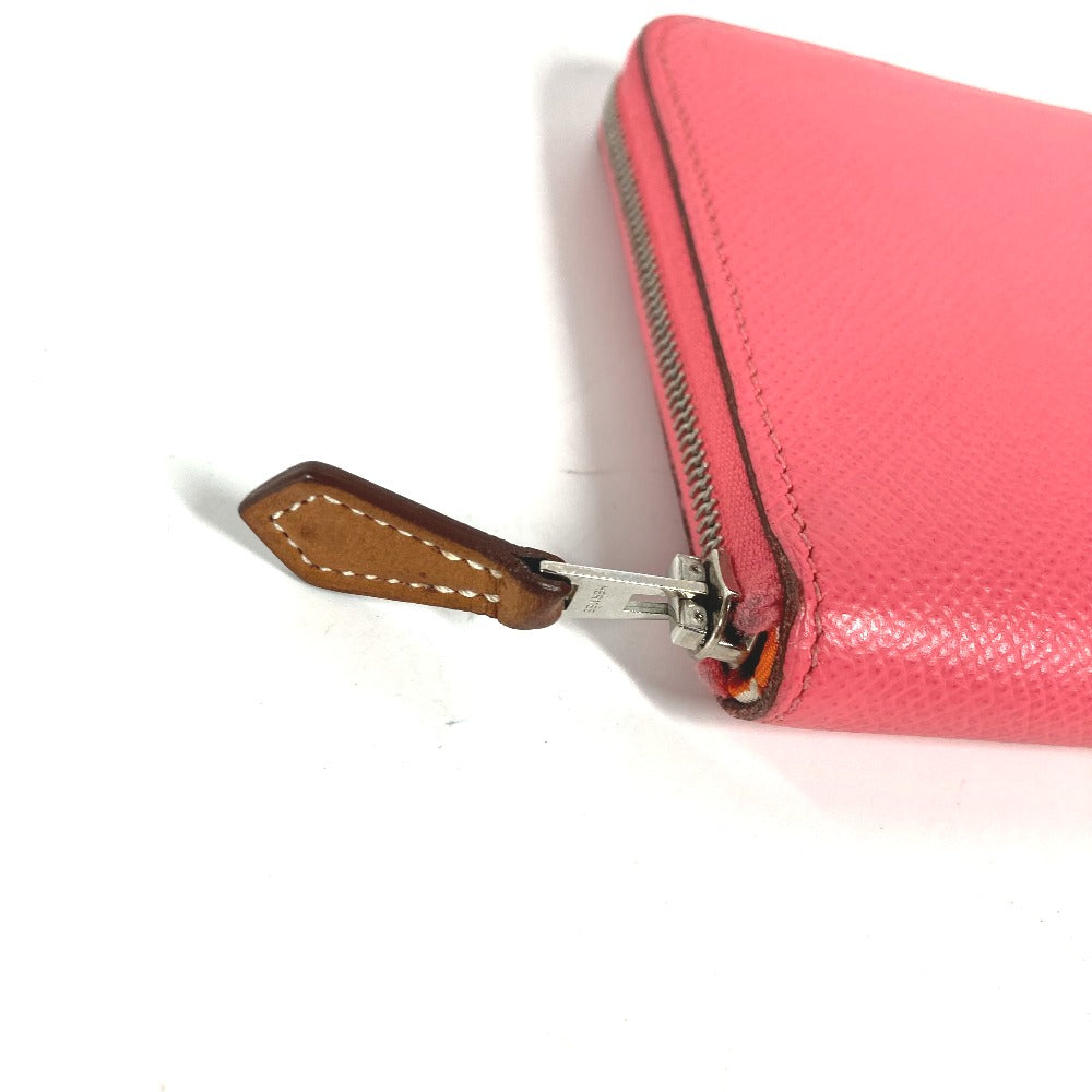 HERMES Long Wallet Purse Epsom pink Long wallet Azap long silk in Women Used