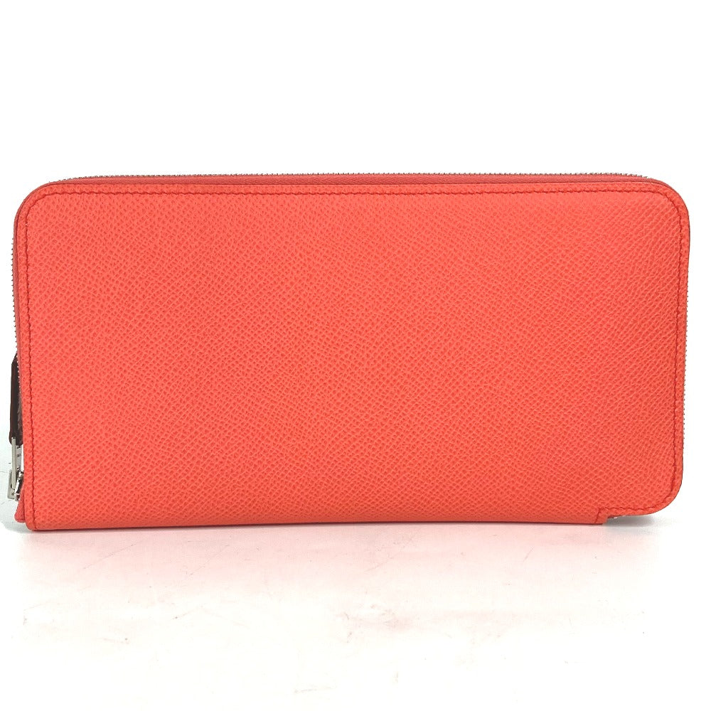 HERMES Long Wallet Purse Epsom pink Azap long silk in Women Used