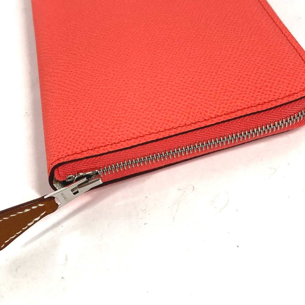 HERMES Long Wallet Purse Epsom pink Azap long silk in Women Used
