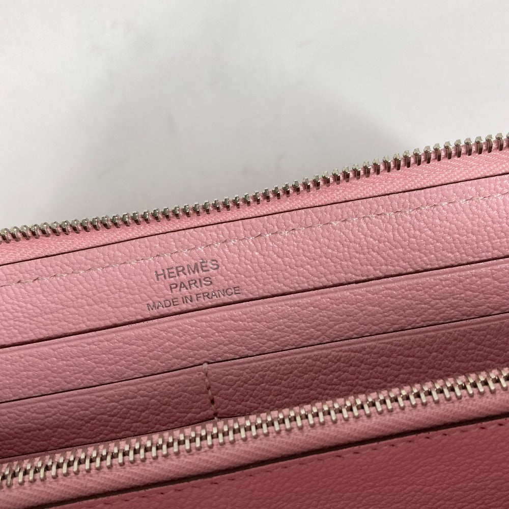 HERMES Long Wallet Purse Swift pink Long wallet Azap Long Women Used