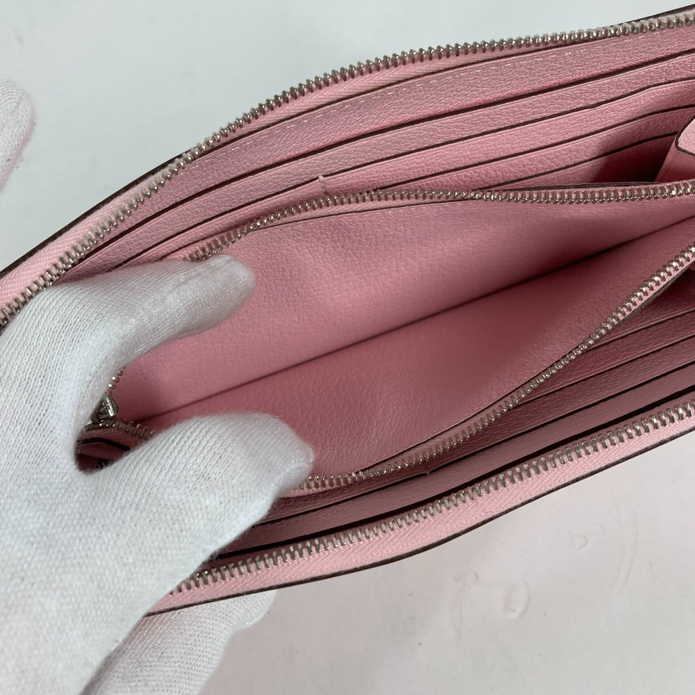 HERMES Long Wallet Purse Swift pink Long wallet Azap Long Women Used