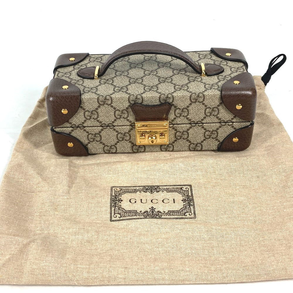 GUCCI Handbag 675969 GG Supreme canvas, leather beige GG Supreme Case Apple Watch Padlock Case for Apple Watch Women Used