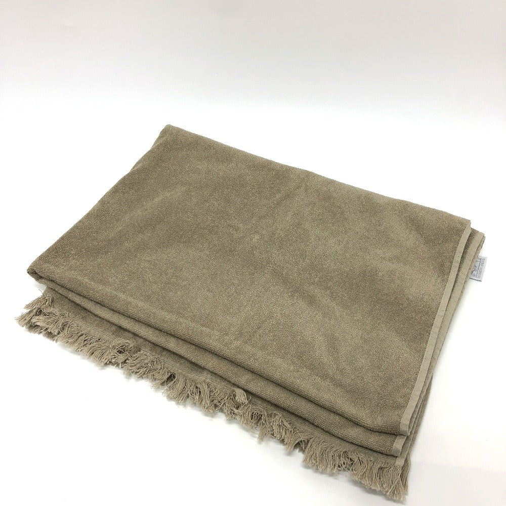 HERMES towel cotton gray fringe Yachting logo