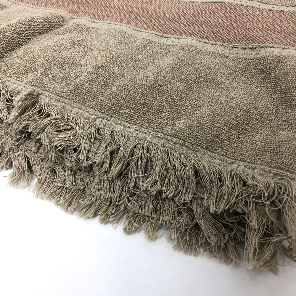 HERMES towel cotton gray fringe Yachting logo