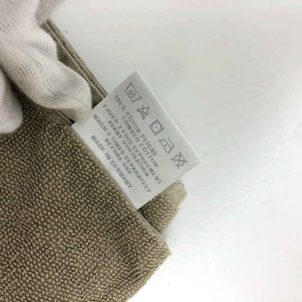 HERMES towel cotton gray fringe Yachting logo