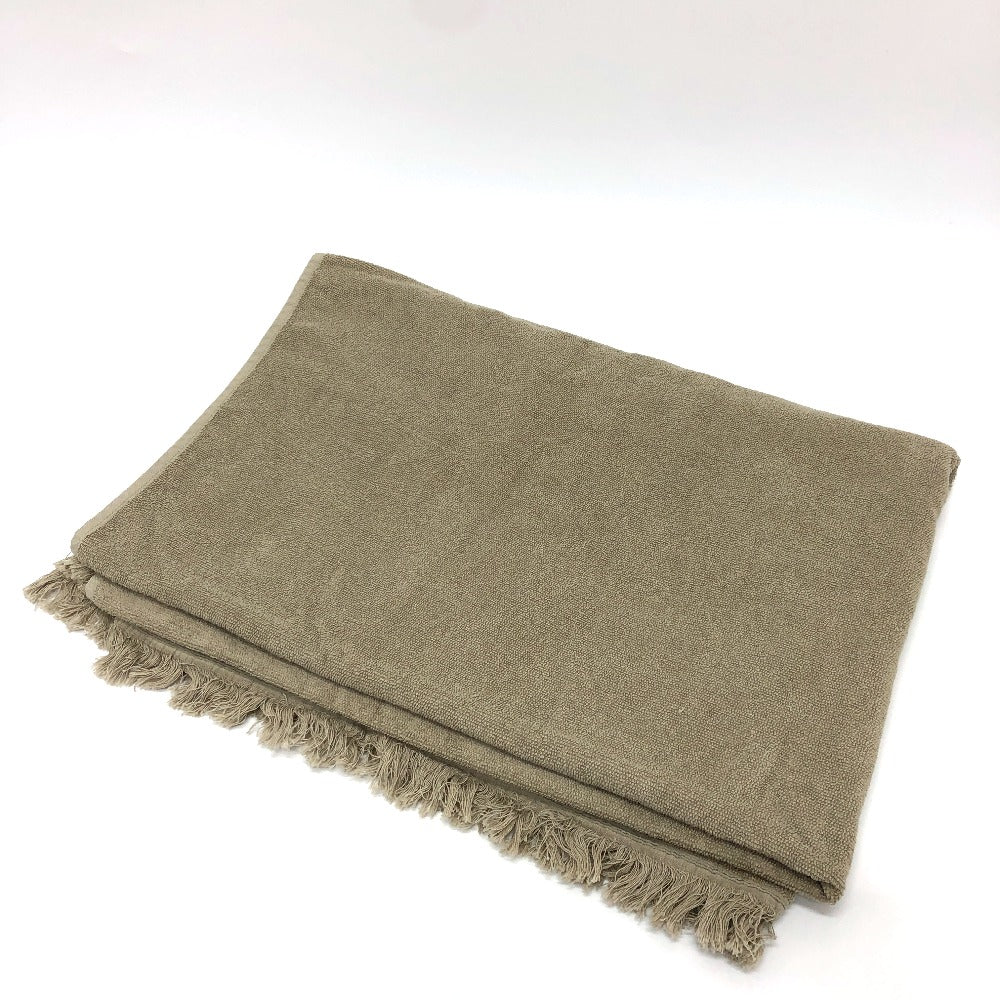 HERMES towel cotton gray fringe Yachting logo