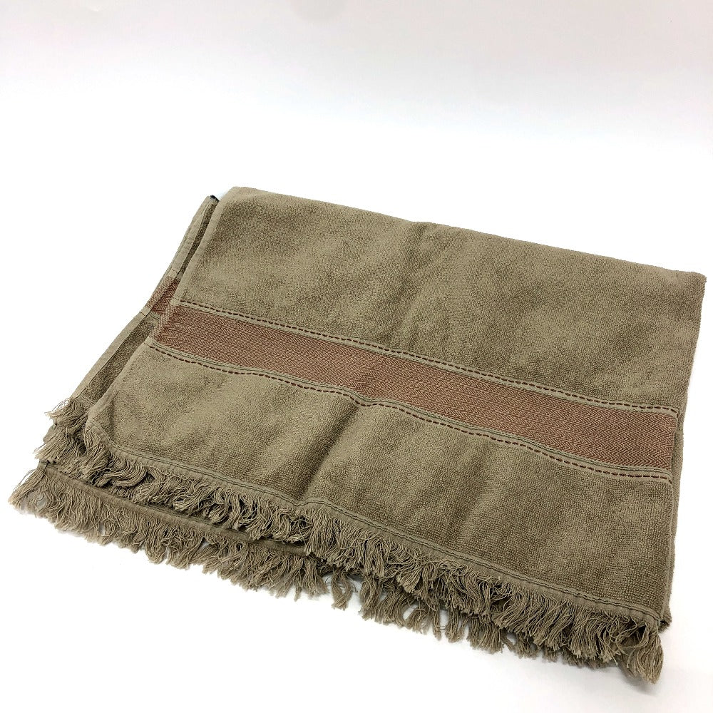 HERMES towel cotton gray fringe Yachting logo