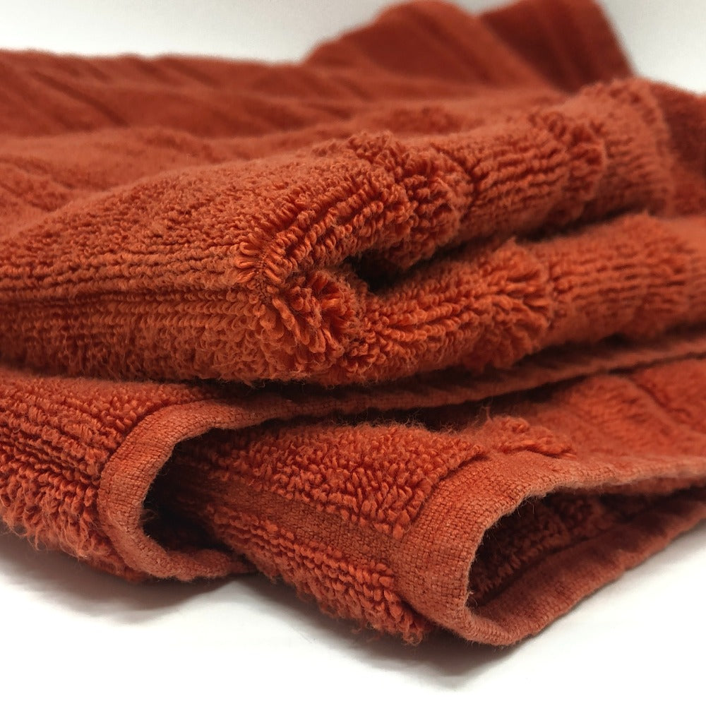 HERMES towel cotton Orange labyrinth