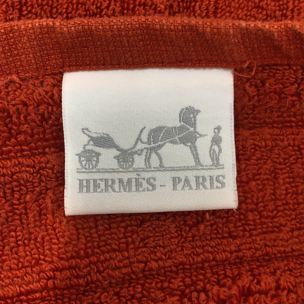 HERMES towel cotton Orange labyrinth