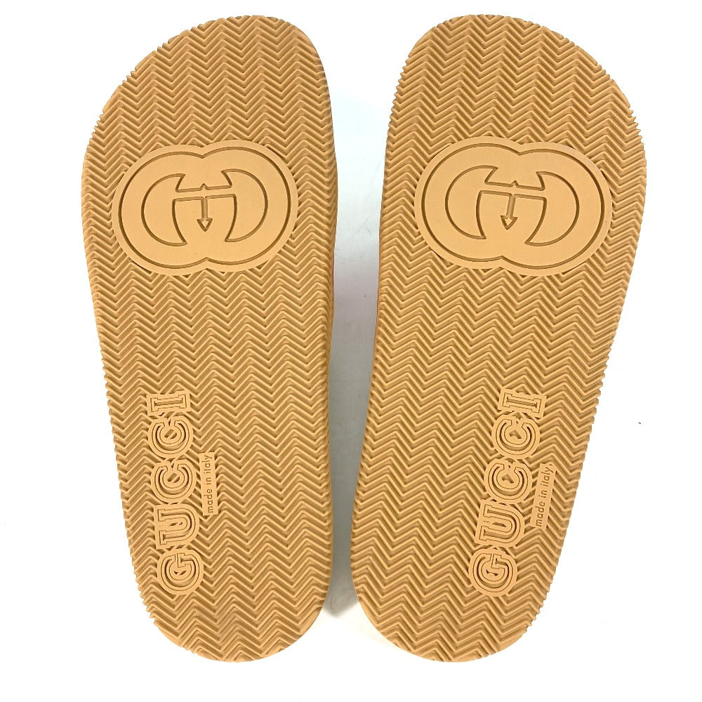 GUCCI Sandals 655265 rubber beige Sherry line GG mens 6 Used