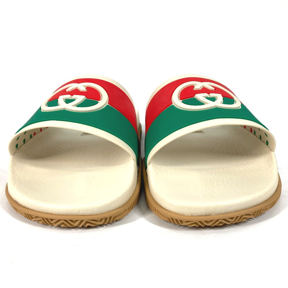 GUCCI Sandals 655265 rubber beige Sherry line GG mens 6 Used