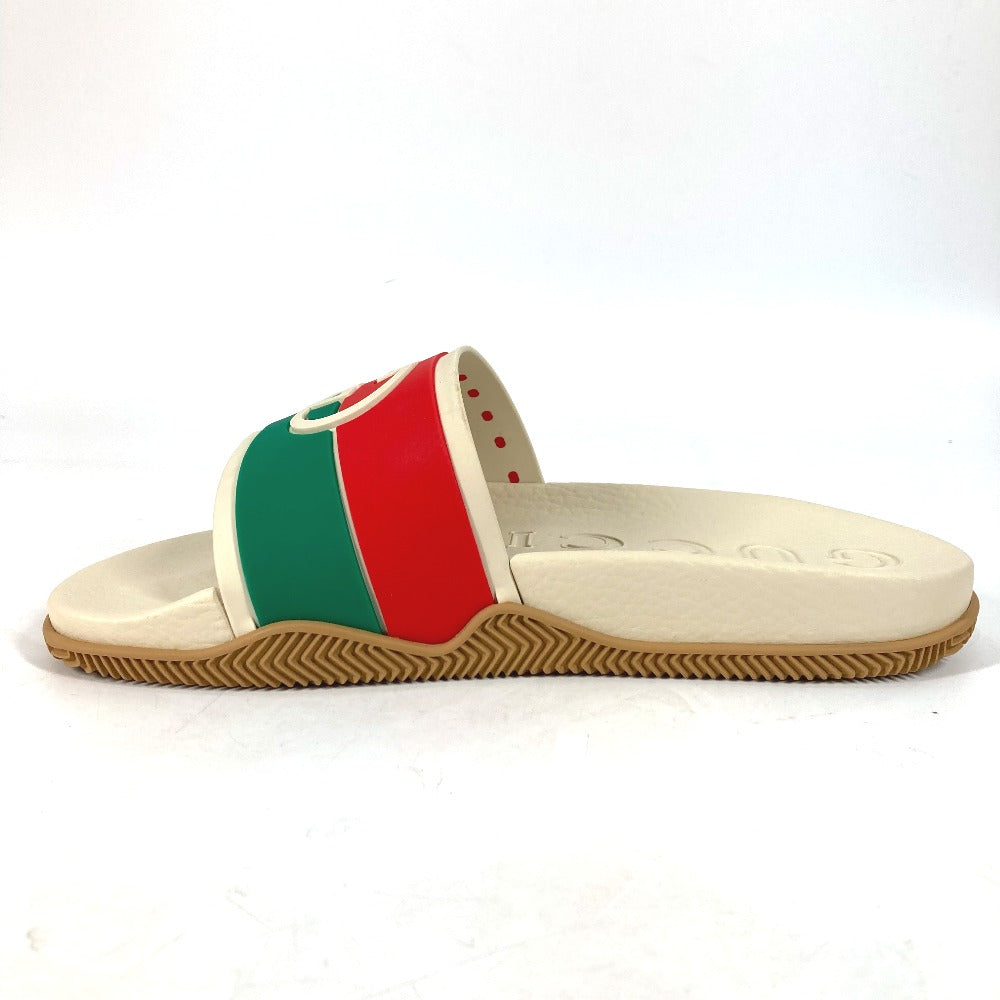 GUCCI Sandals 655265 rubber beige Sherry line GG mens 6 Used