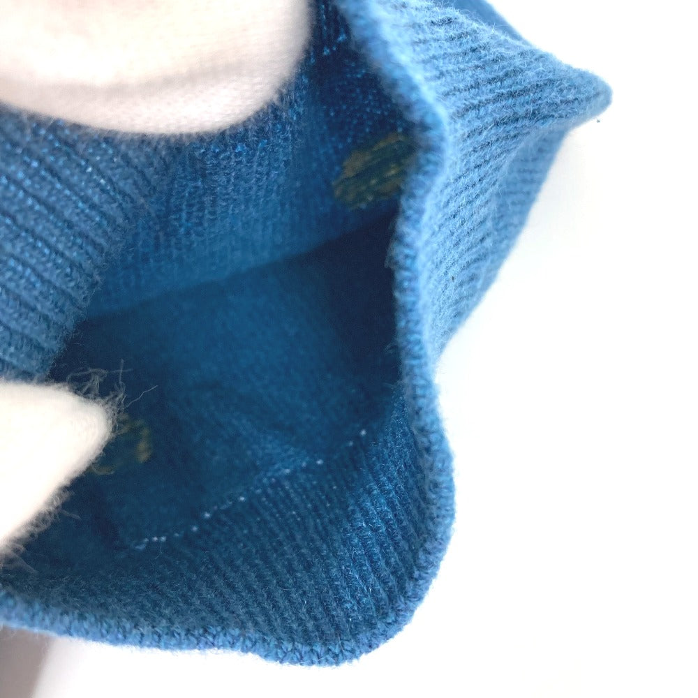 HERMES knit Cashmere, Cotton blue Short sleeve Brid Dougala Women 34 Used