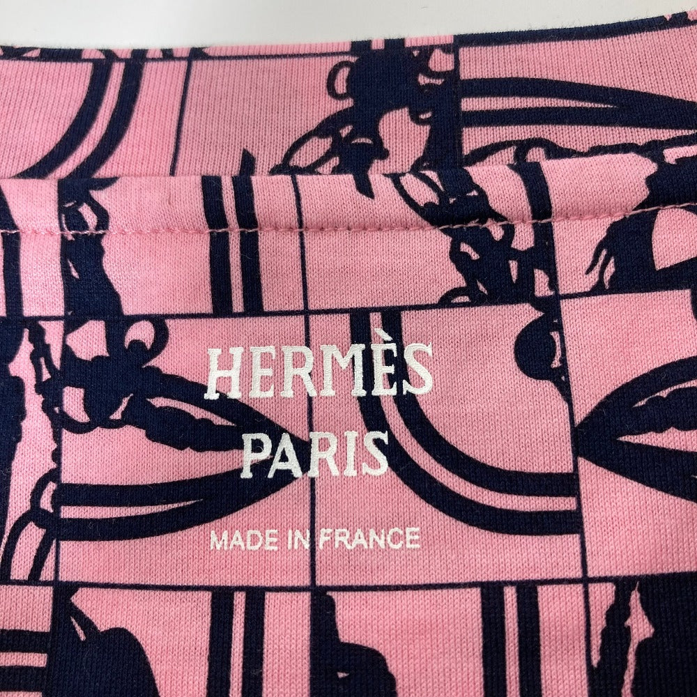 HERMES Short sleeve T-shirt cotton pink apparel short sleeves Brides de Gala en Desolde Women 36 Used