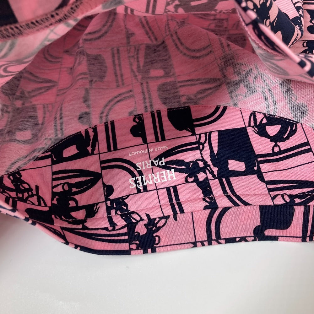 HERMES Short sleeve T-shirt cotton pink apparel short sleeves Brides de Gala en Desolde Women 36 Used