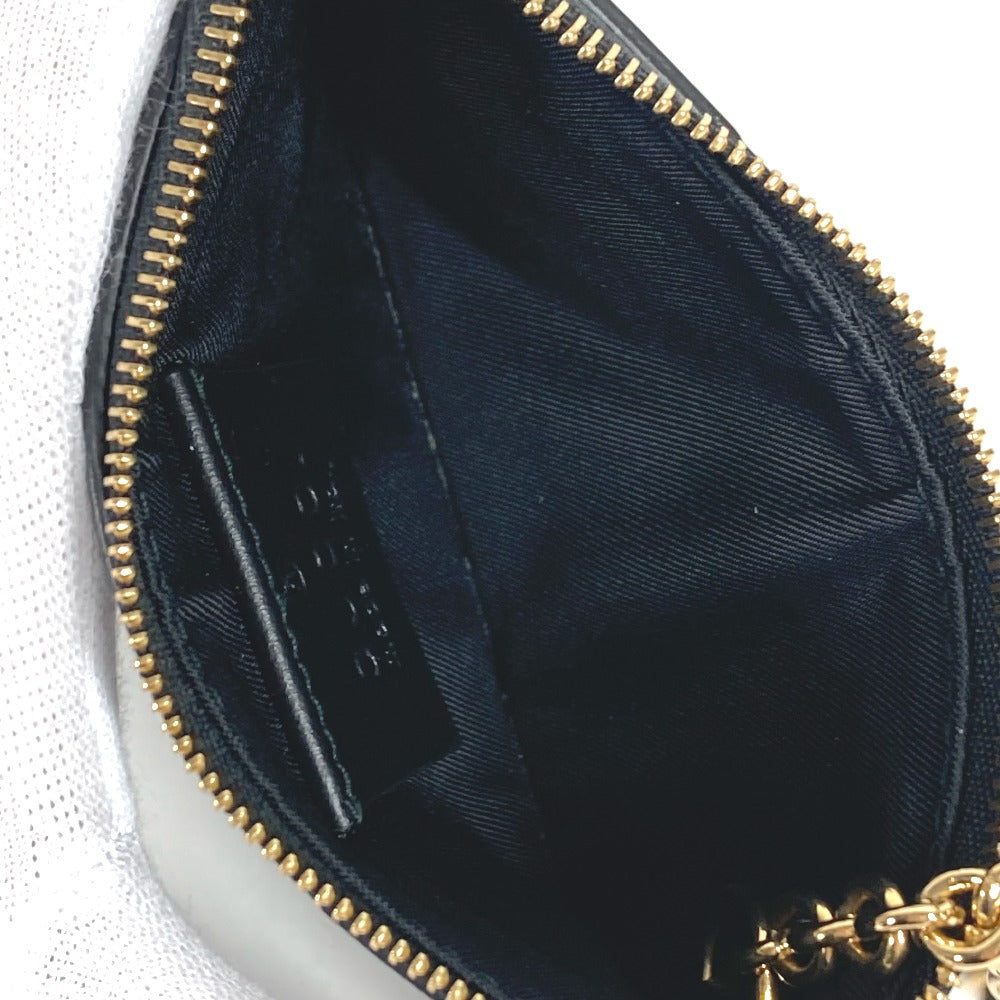 GUCCI Coin case 447964 Sima leather black Wallet Coin Pocket Guccisima GG mens Used