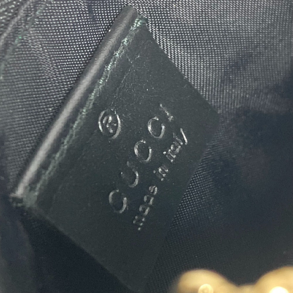 GUCCI Coin case 447964 Sima leather black Wallet Coin Pocket Guccisima GG mens Used