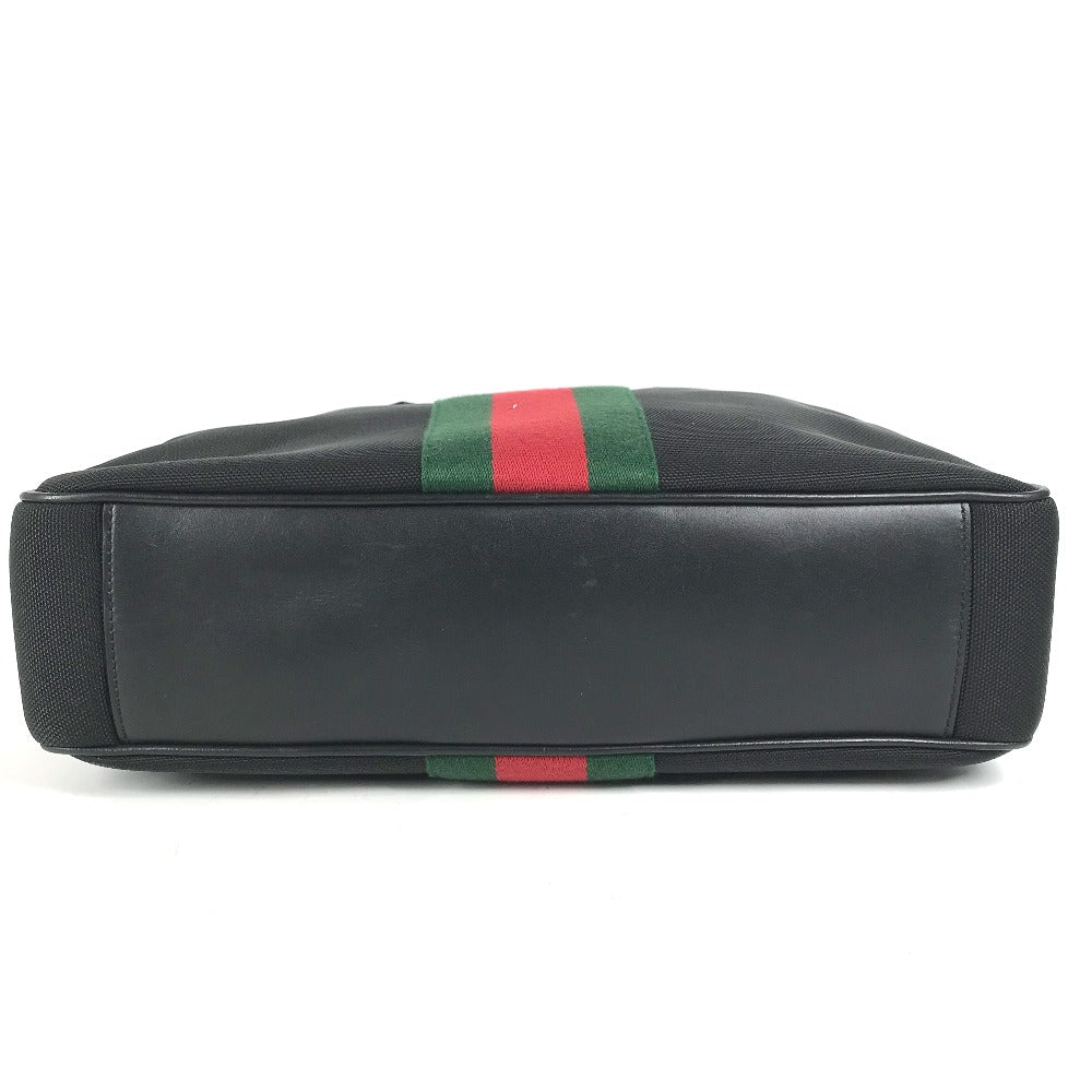GUCCI Tote Bag 630922 Leather / canvas black Sherry line Business bag Women Used