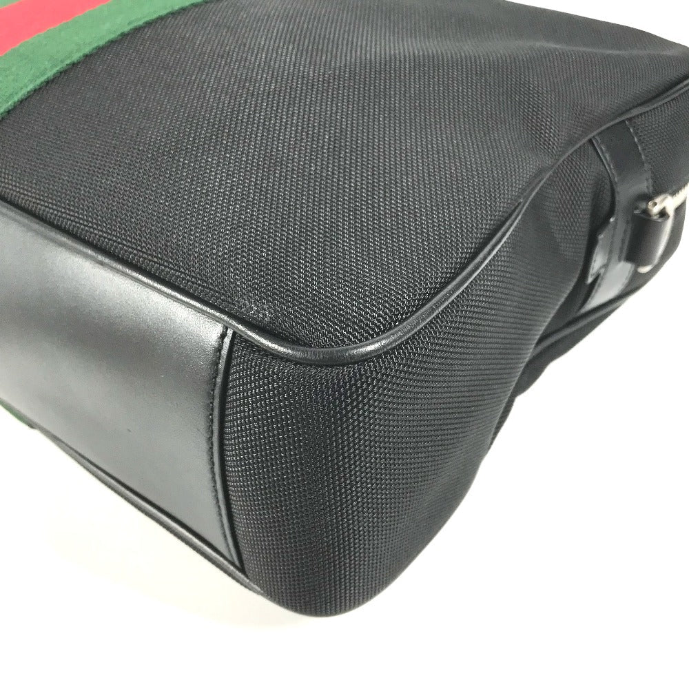 GUCCI Tote Bag 630922 Leather / canvas black Sherry line Business bag Women Used