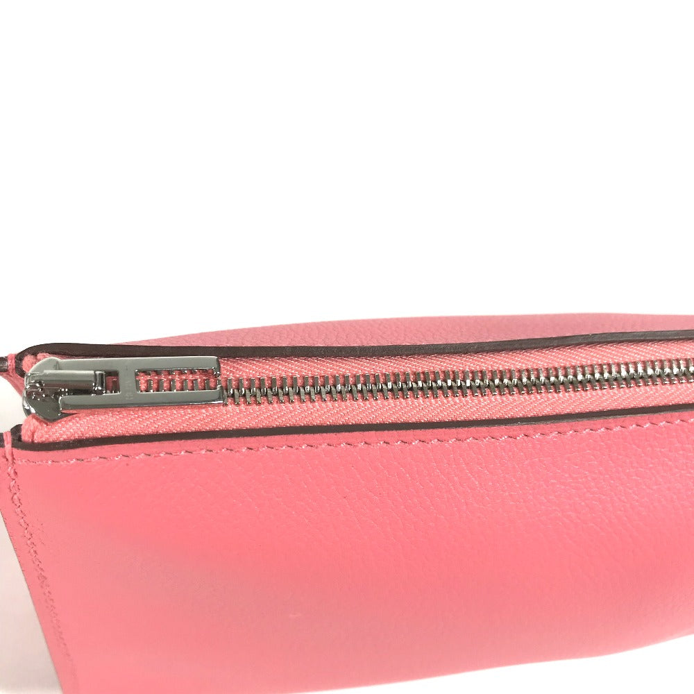 HERMES Pouch Evercolor pink Makeup pouch Zip Angor PM Women Used