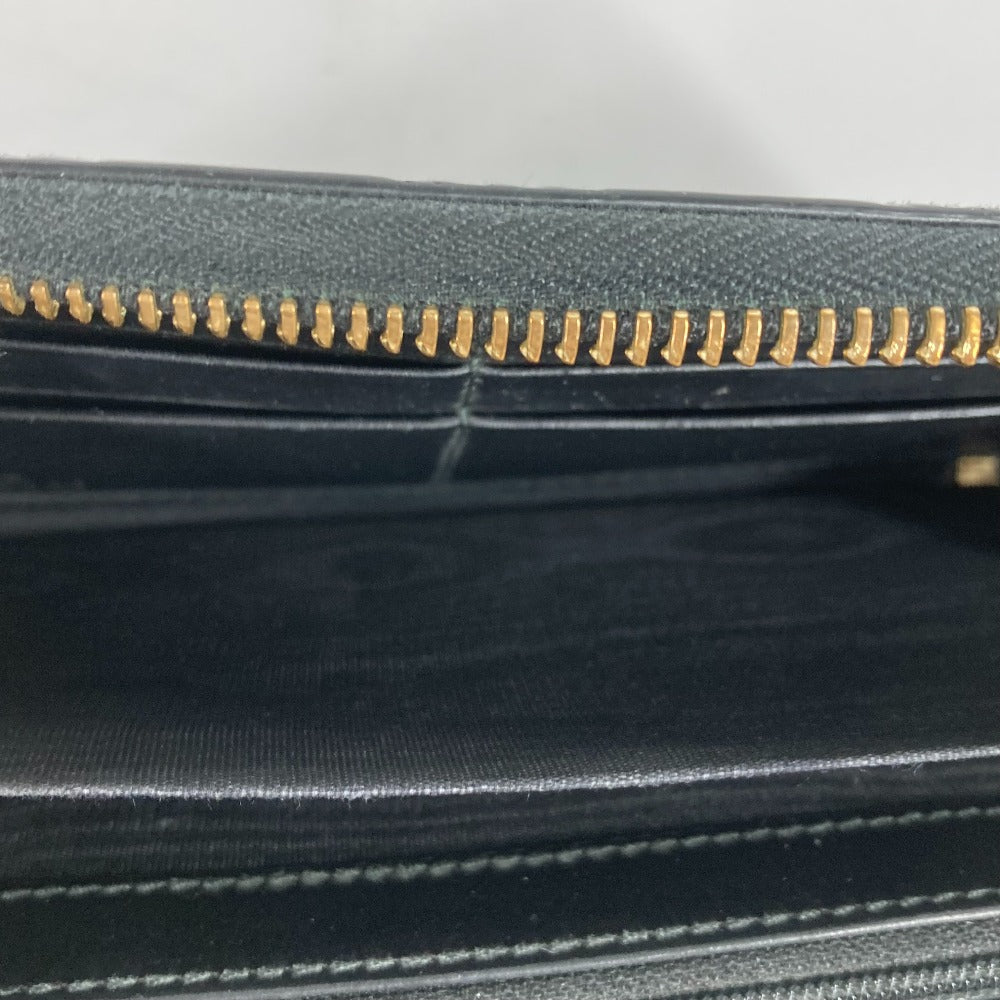 GUCCI Long Wallet Purse 409342 Sima leather black Guccisima GG Interlocking G mens Used