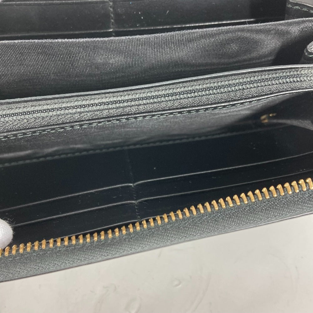 GUCCI Long Wallet Purse 409342 Sima leather black Guccisima GG Interlocking G mens Used