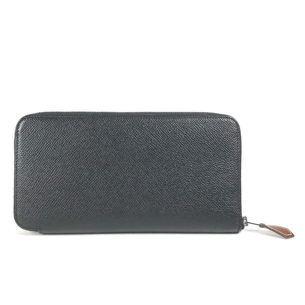 HERMES Long Wallet Purse Epsom black Long wallet Azap Long Silk Inn Women Used