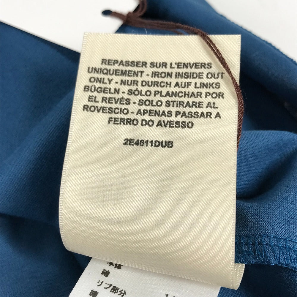 HERMES Short sleeve T-shirt cotton blue apparel tops short sleeves embroidered pocket Women 34 Used