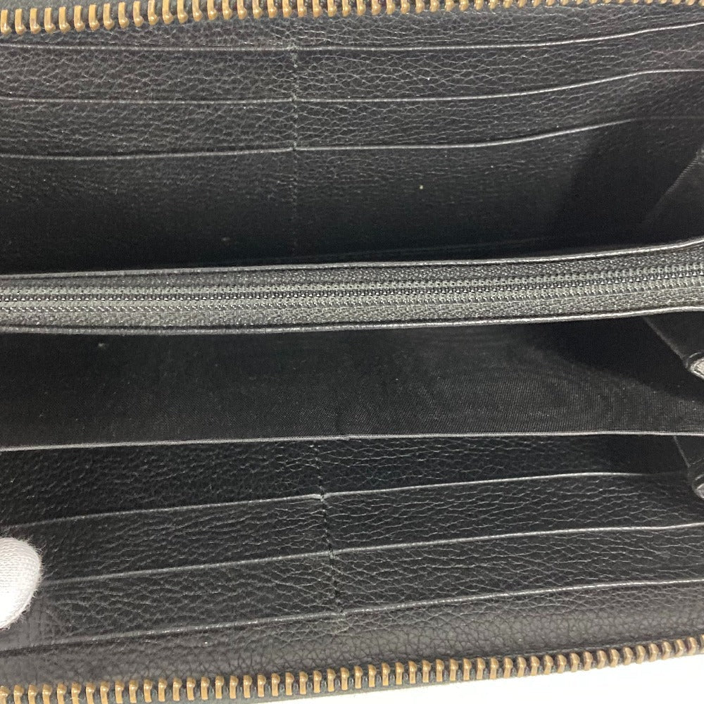 GUCCI Long Wallet Purse 496317 leather black logo mens Used
