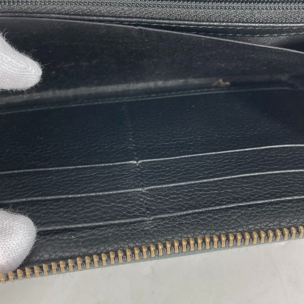 GUCCI Long Wallet Purse 496317 leather black logo mens Used