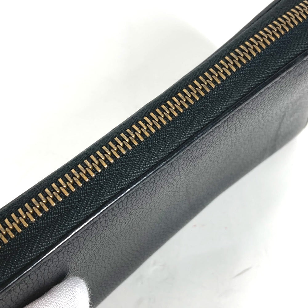 GUCCI Long Wallet Purse 496317 leather black logo mens Used