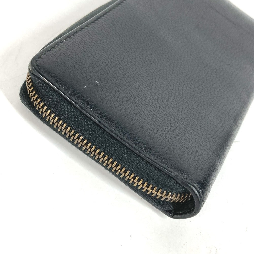 GUCCI Long Wallet Purse 496317 leather black logo mens Used