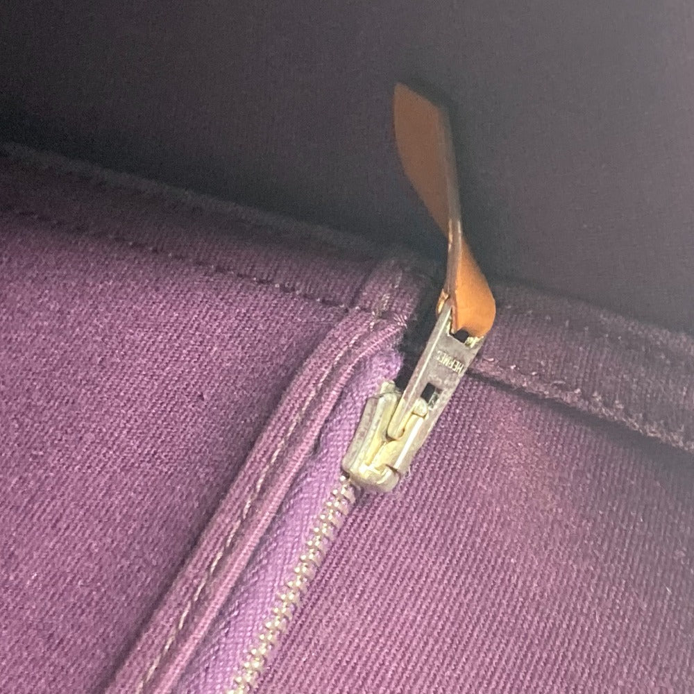 HERMES Tote Bag Leather / canvas purple Kabak Elan PM Women Used