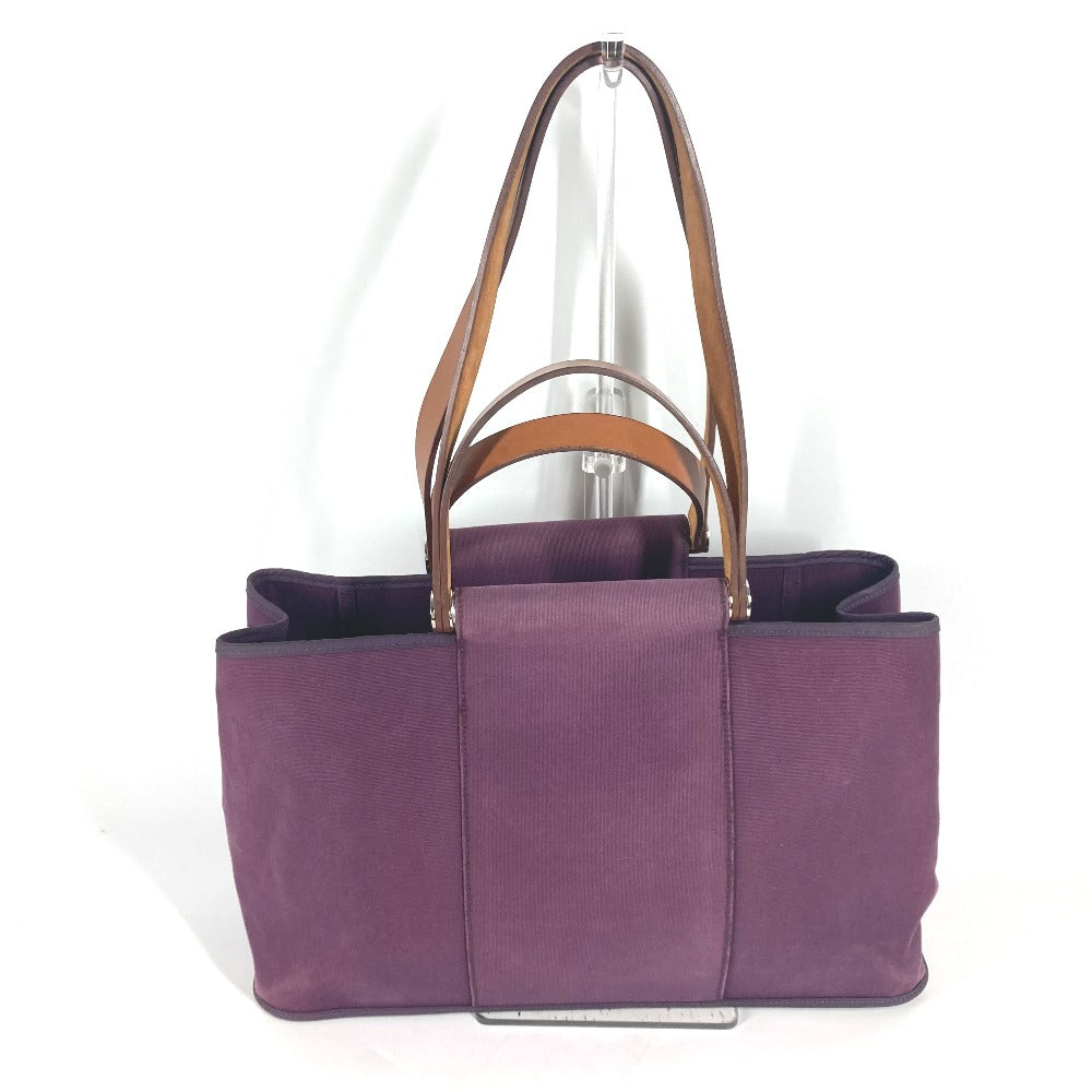 HERMES Tote Bag Leather / canvas purple Kabak Elan PM Women Used