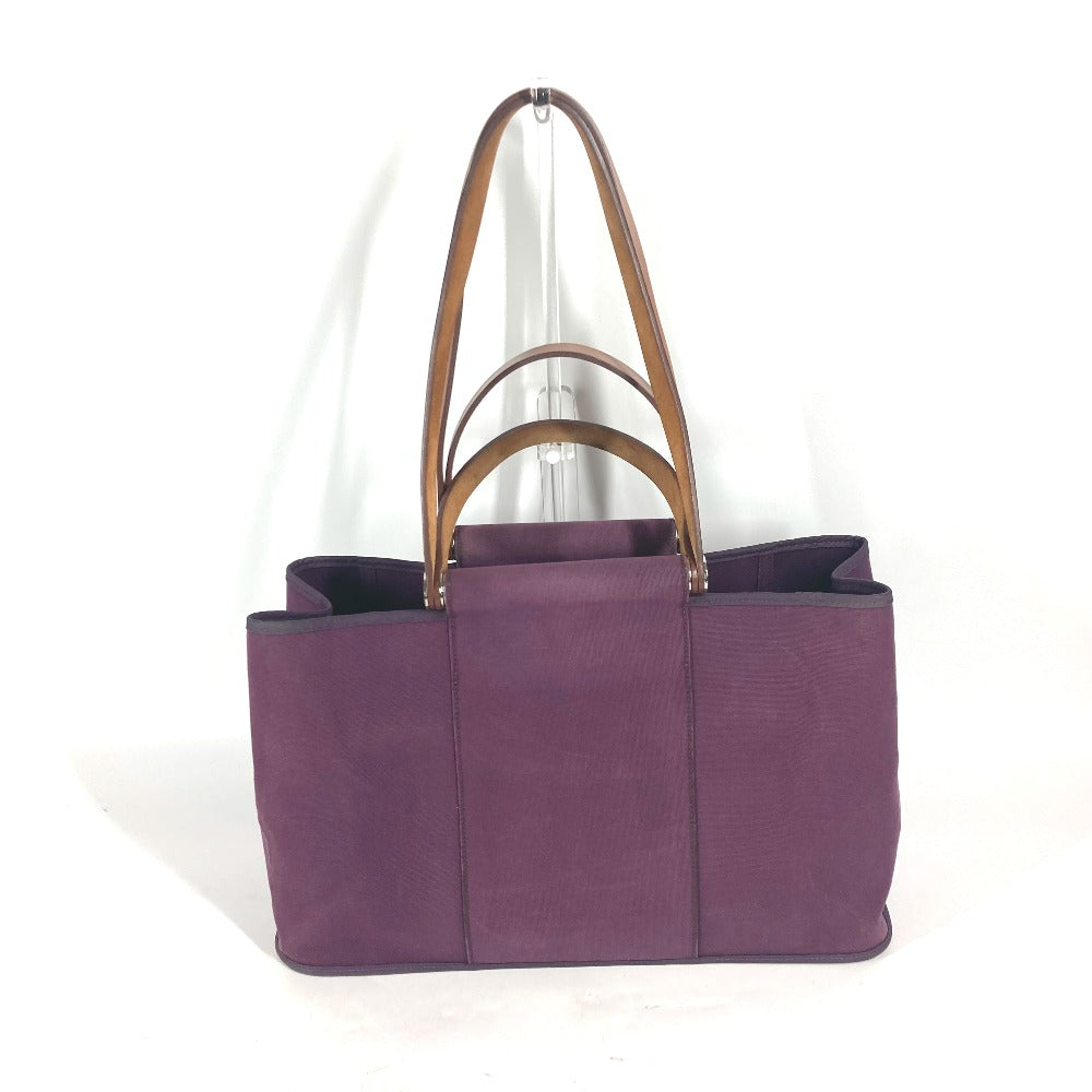 HERMES Tote Bag Leather / canvas purple Kabak Elan PM Women Used