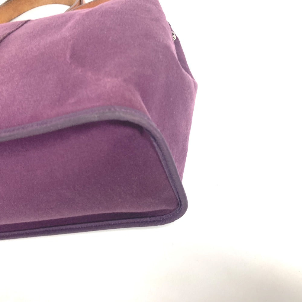 HERMES Tote Bag Leather / canvas purple Kabak Elan PM Women Used