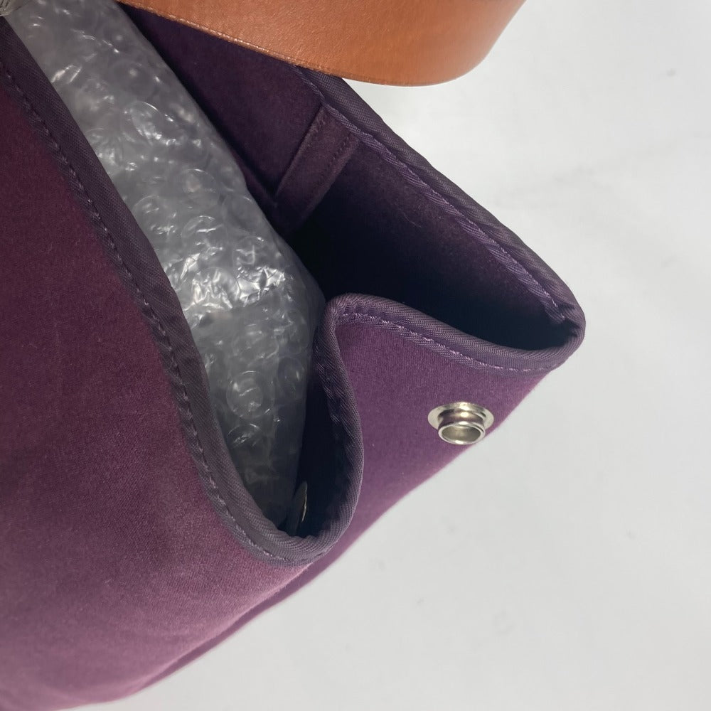 HERMES Tote Bag Leather / canvas purple Kabak Elan PM Women Used