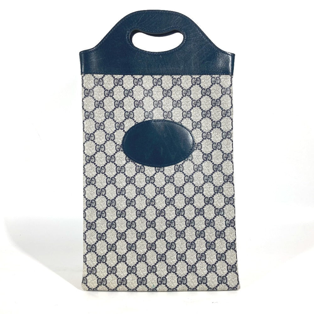 GUCCI Handbag PVC / Leather Navy Old Gucci GG plus Women Used