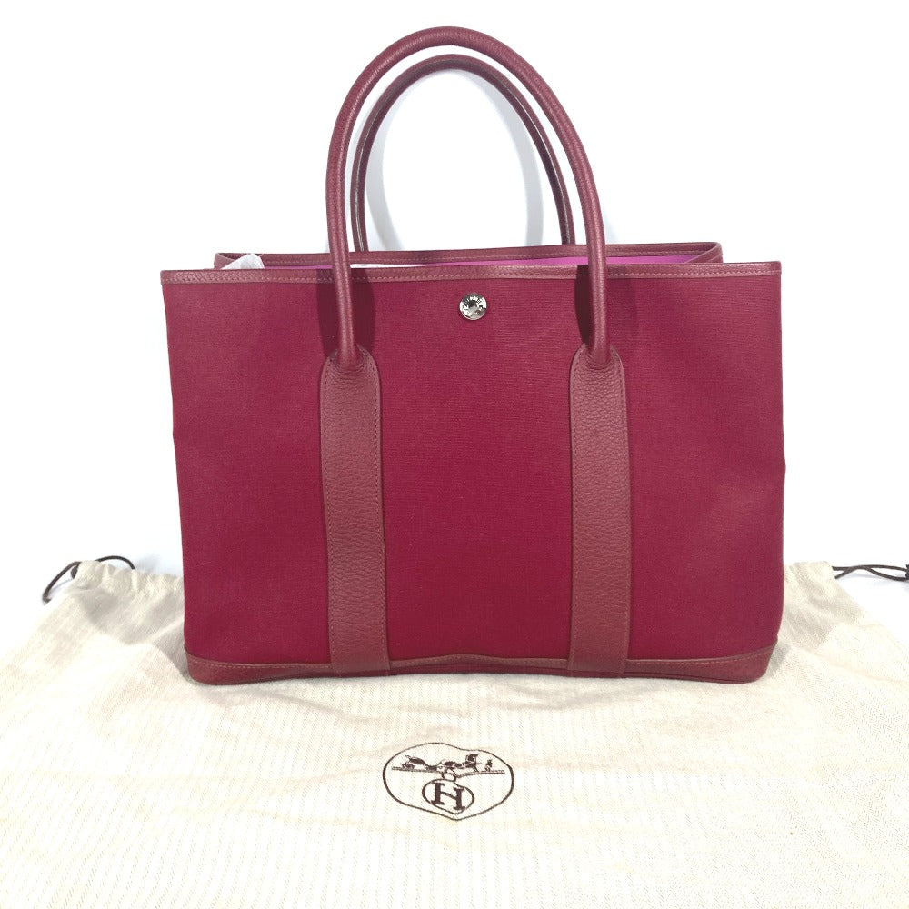 HERMES Shoulder Bag Toile Officier, Negonda Red Garden party PM Women Used