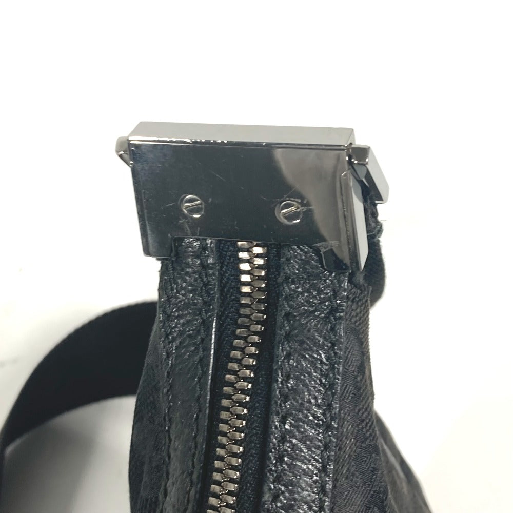 GUCCI Shoulder Bag 122790 GG canvas / leather black GG mens Used