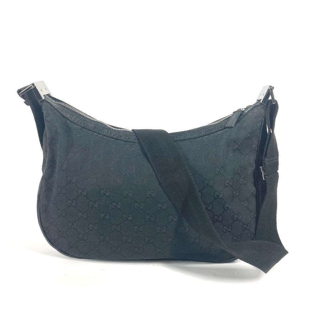 GUCCI Shoulder Bag 122790 GG canvas / leather black GG mens Used