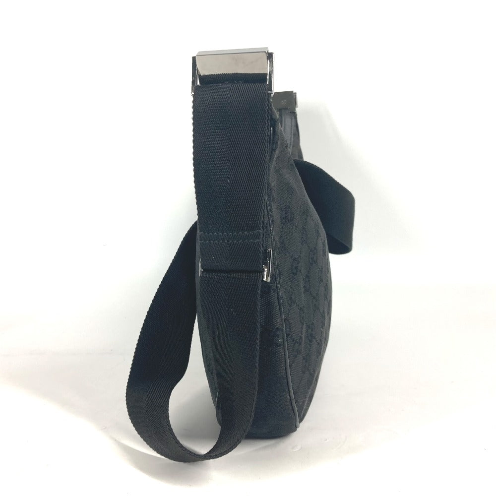 GUCCI Shoulder Bag 122790 GG canvas / leather black GG mens Used