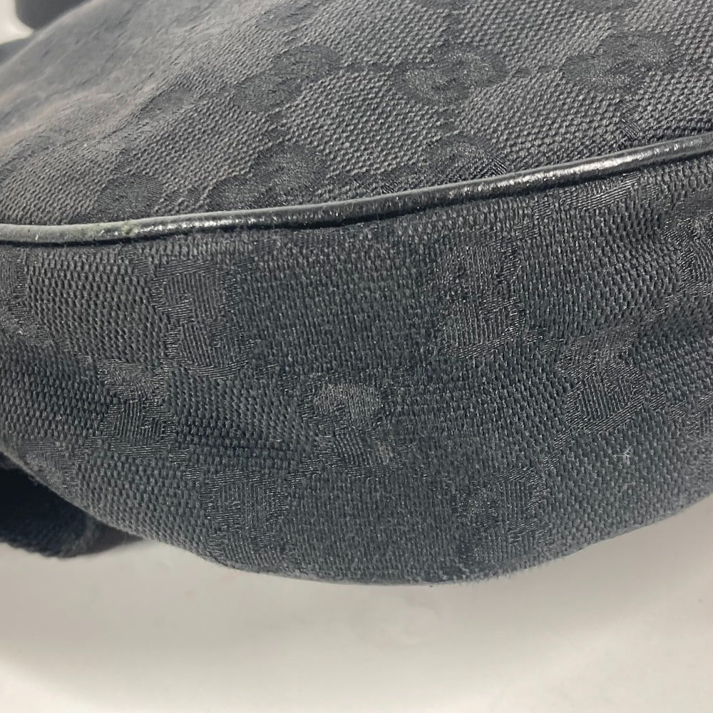 GUCCI Shoulder Bag 122790 GG canvas / leather black GG mens Used