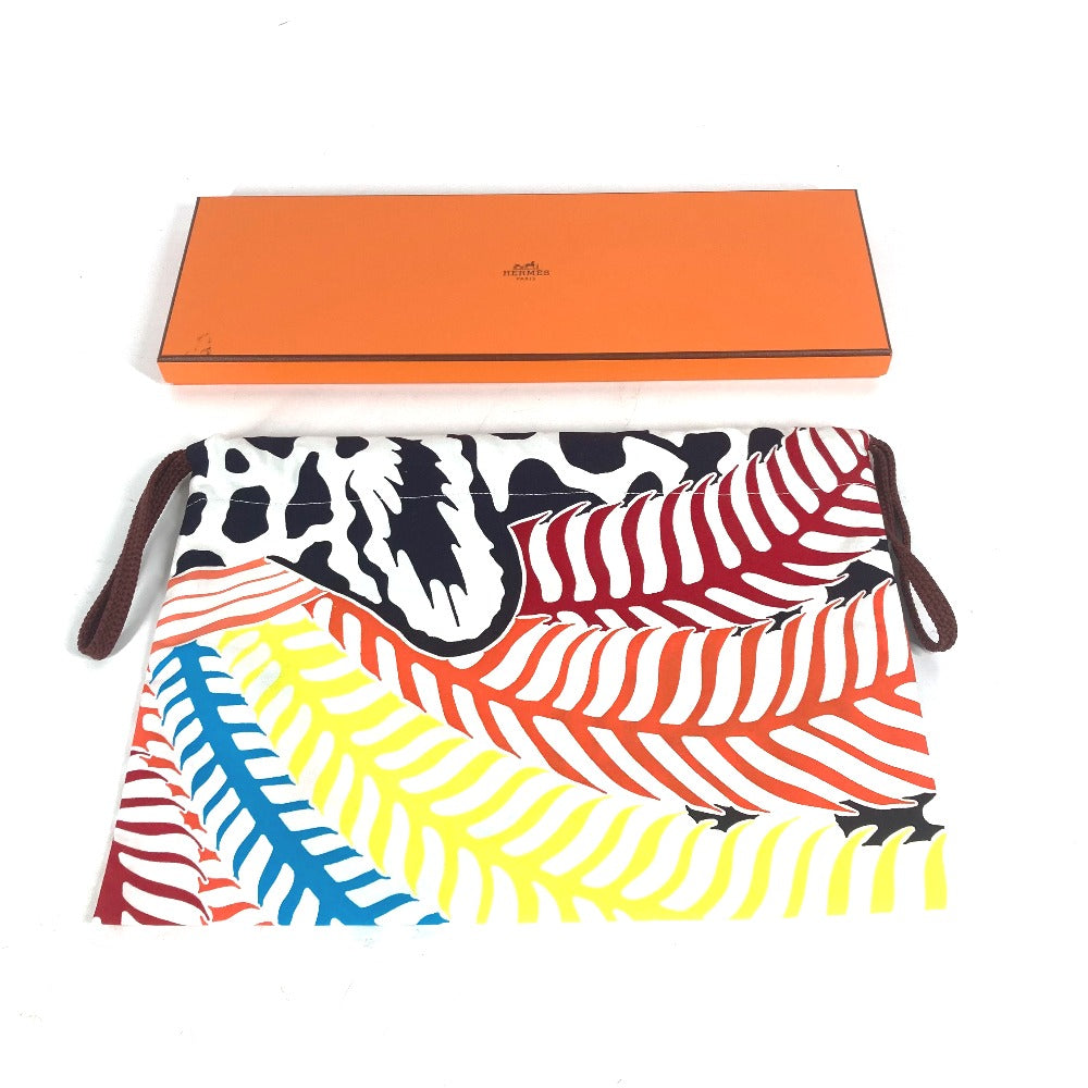 HERMES Pouch silk multicolor purse Bulk Pouch Women Used