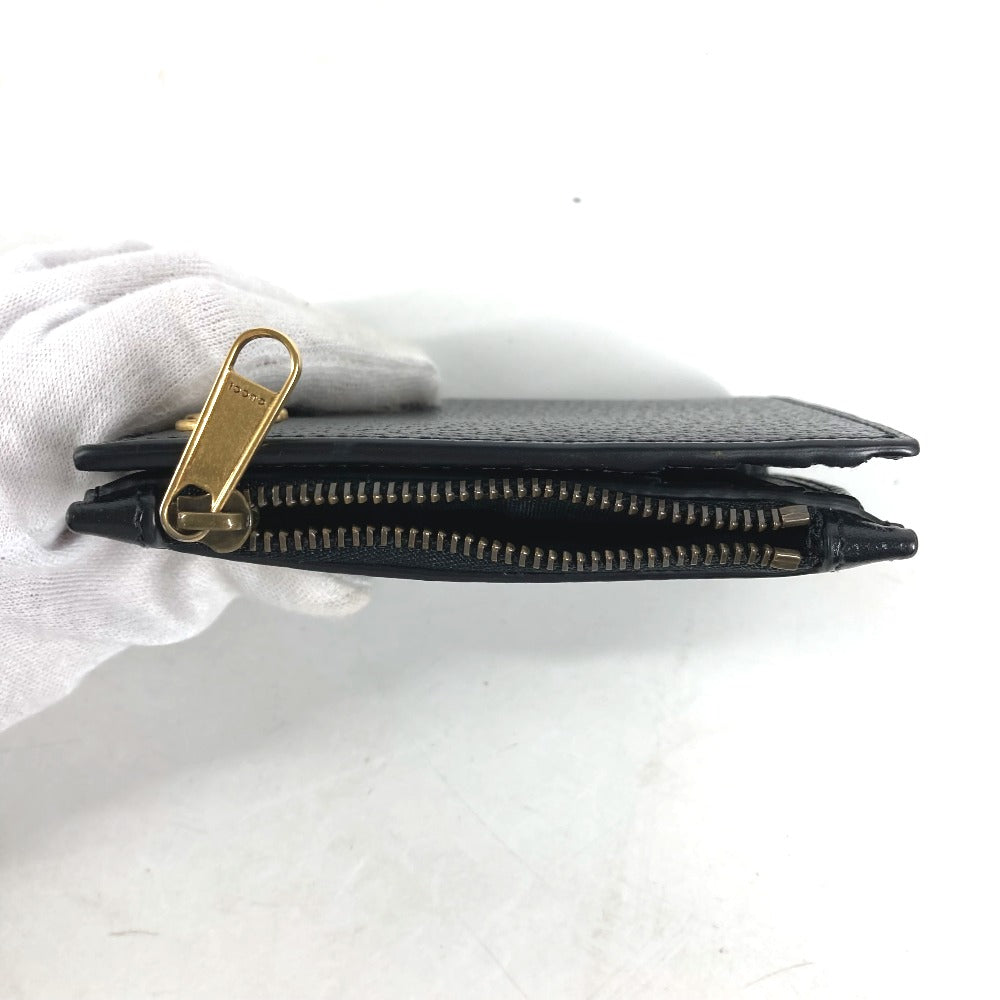 GUCCI Folded wallet 760223 leather black Double G Long Wallet Women Used