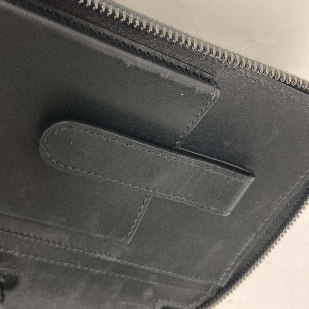 GUCCI Long Wallet Purse 395708�@ GG Supreme canvas, leather black handbag bag GG Supreme Travel Case mens Used